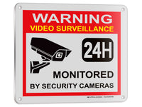 Video Surveillance Warning Sign – Aluminum, Vinyl & Plastic
