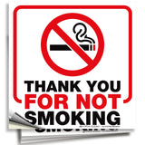 No Smoking Signs – Vinyl & Inside-Glass, 4-Pack, 6 x 6 in