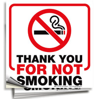 No Smoking Signs – Vinyl & Inside-Glass, 4-Pack, 6 x 6 in