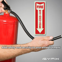 Fire extinguisher sign – reflective plastic, 5-pack, view 3
