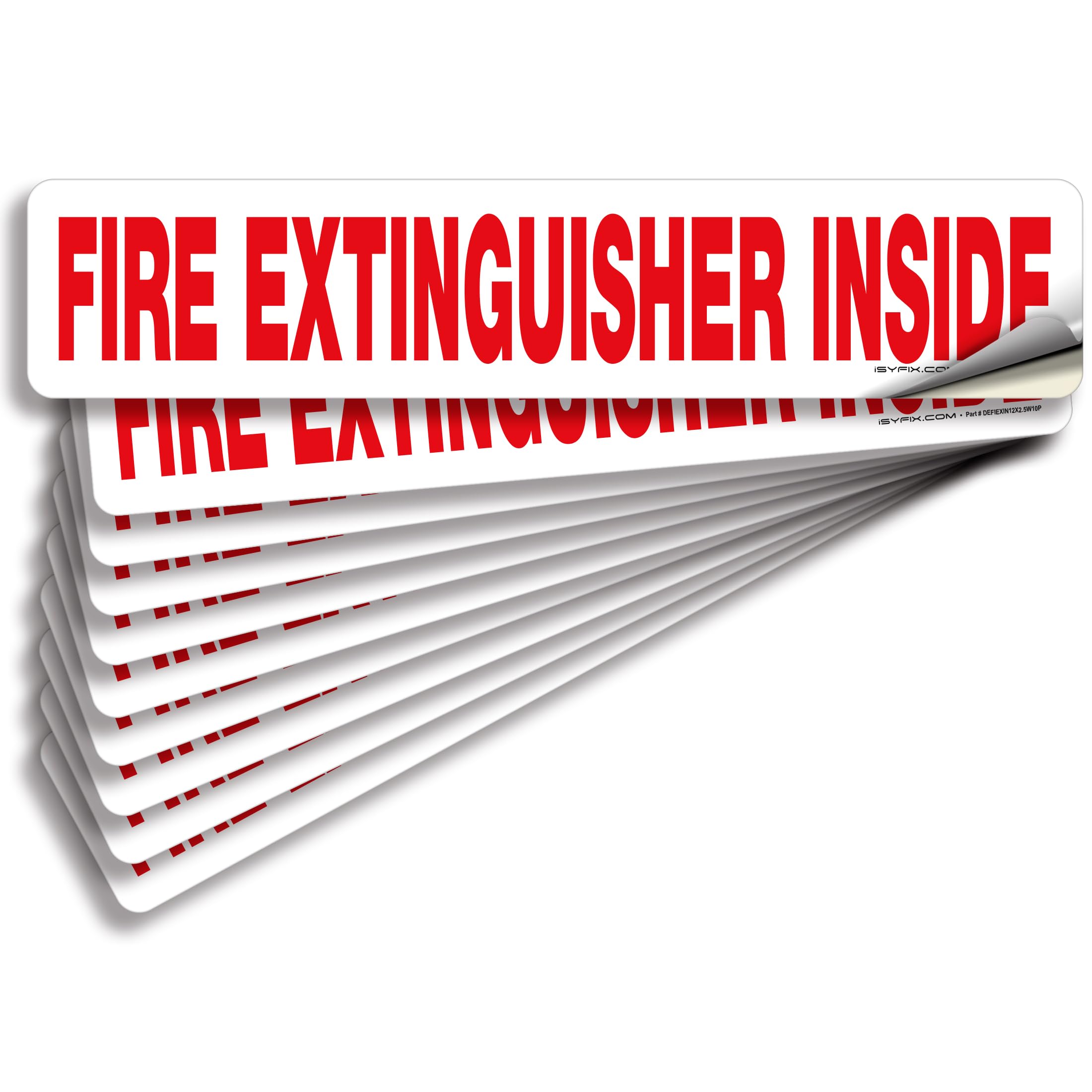 Fire Extinguisher Inside Sticker for Vehicles
