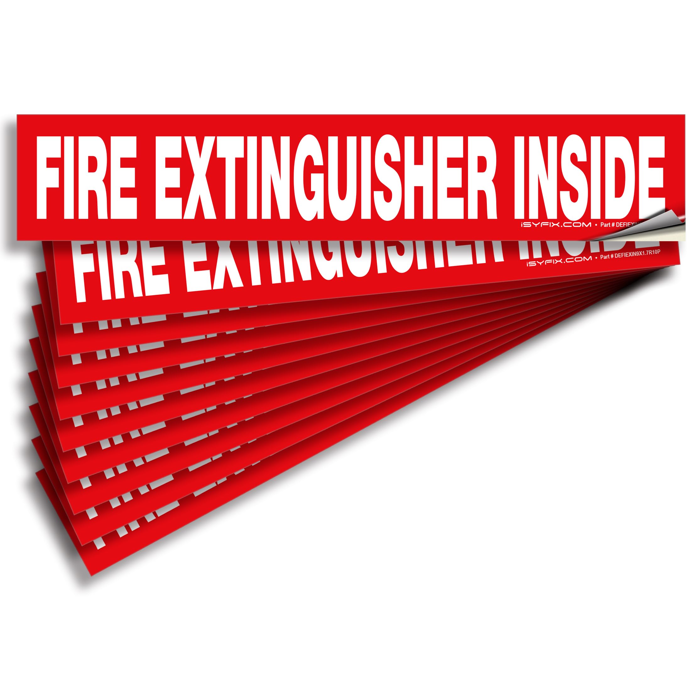 Fire Extinguisher Inside Sticker for Vehicles