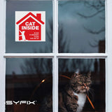 Cat Inside Alert Signs Stickers