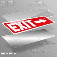 Exit sign with directional arrows — aluminum, right arrow, 12 x 4 inch