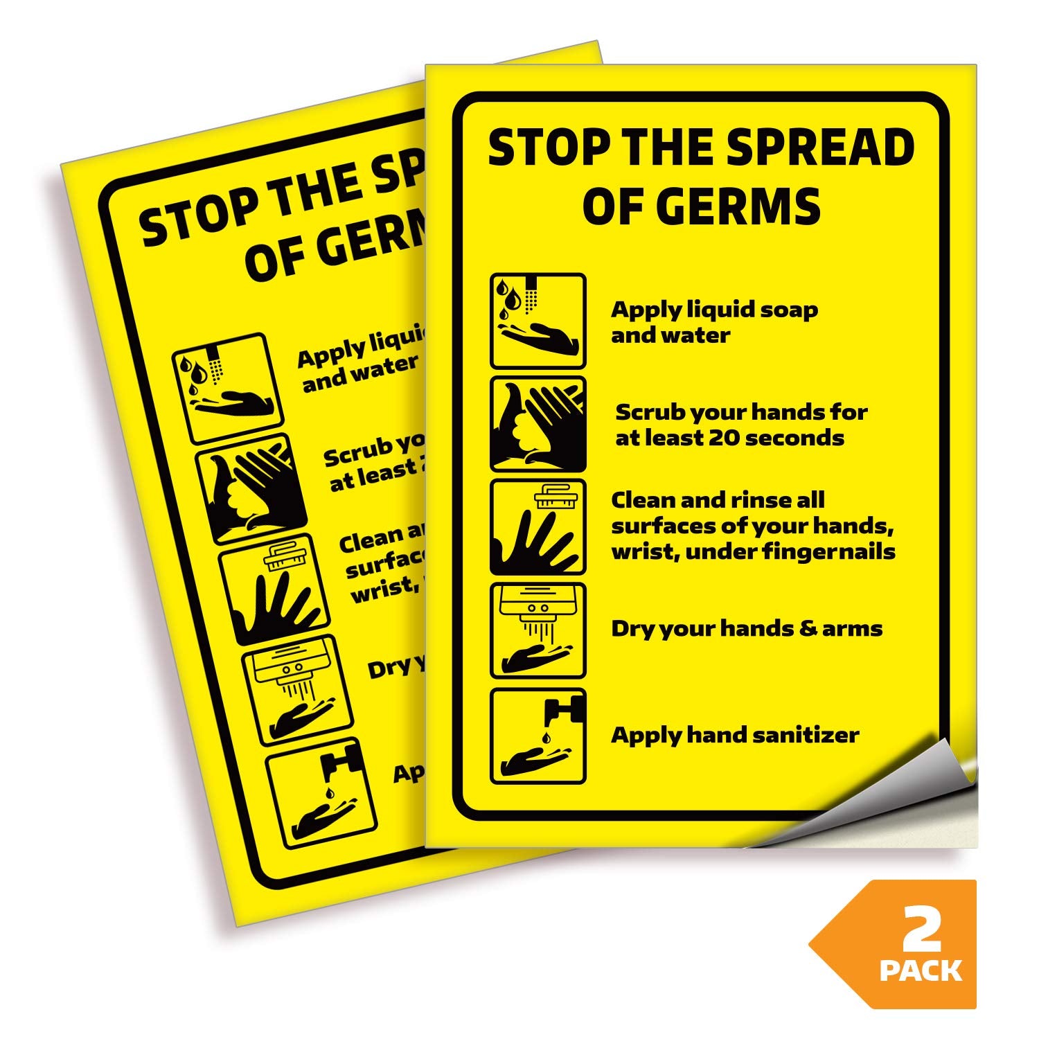 Wash Your Hands - Stop the Spread Sign