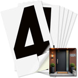Number 4 black on white background, 6 inch vinyl sticker