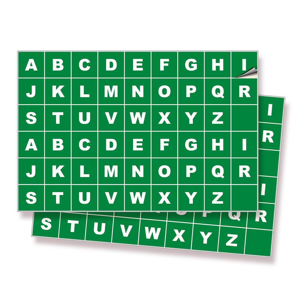 Square Letters Stickers - A to Z