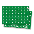 Square Letters Stickers - A to Z