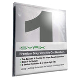 iSYFIX vinyl number stickers – Grey
