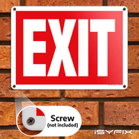 Exit sign – rust-free aluminum, 14x10 in, 1-pack, view 3