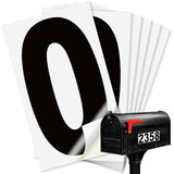 Number 0 black on white background, 2 inch vinyl sticker
