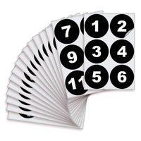 Consecutive Number Stickers 1–100 – Round Vinyl Labels, 7 Colors