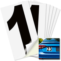 Number 1 black on white background, 5 inch vinyl sticker