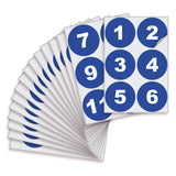 Consecutive Number Stickers 1–100 – Round Vinyl Labels, 7 Colors