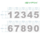iSYFIX vinyl number stickers – Gold Brushed