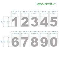 iSYFIX vinyl number stickers – Gold Brushed