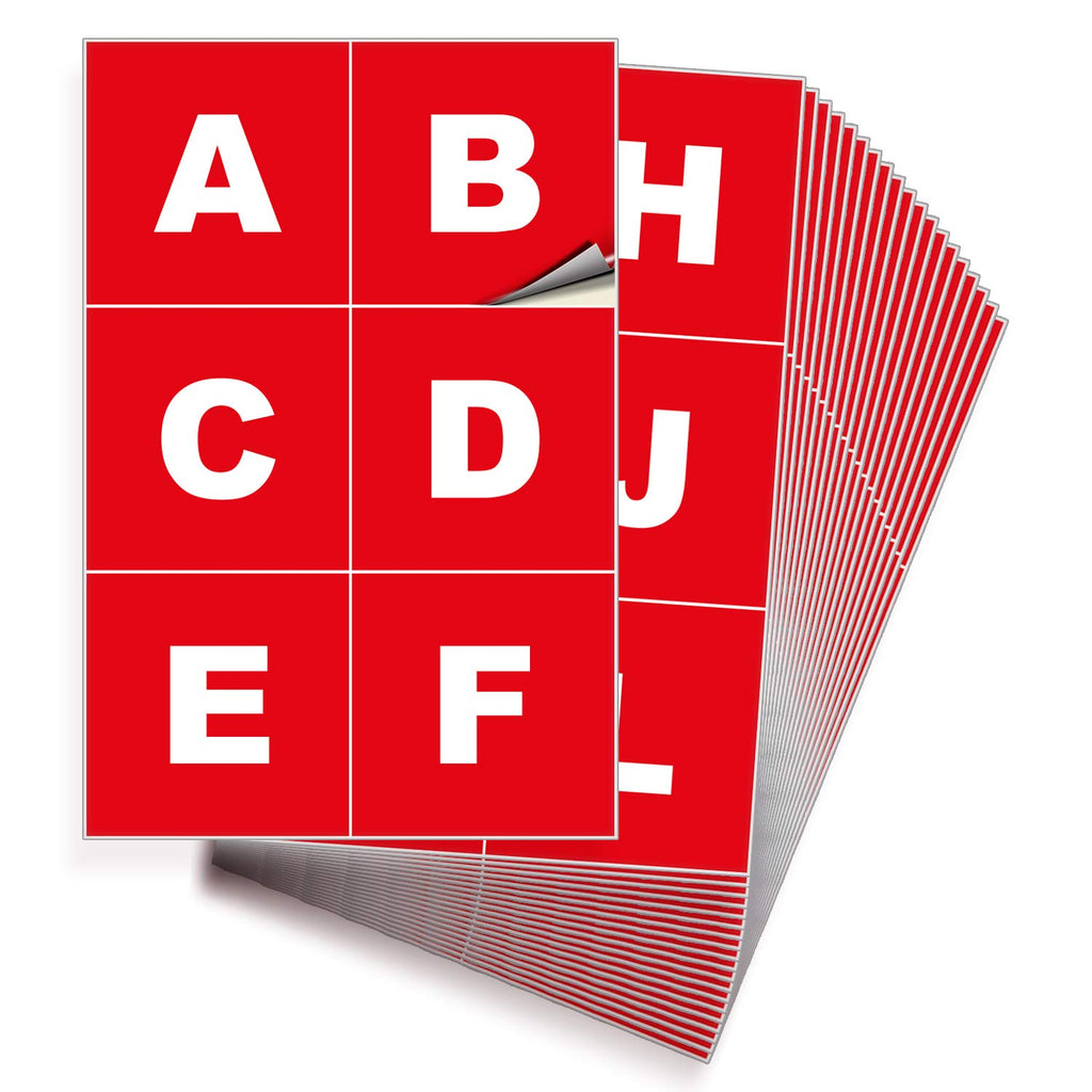 Square Letters Stickers - A to Z