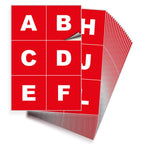 Square Letters Stickers - A to Z