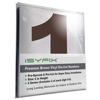 iSYFIX vinyl number stickers – Brown
