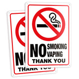 No Smoking No Vaping Sign – Aluminum, Vinyl & Plastic, 3 Sizes