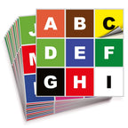 Square Letters Stickers - A to Z