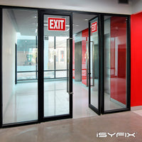Exit sign sticker – adhesive vinyl, 14x10 in, 2-pack, view 4