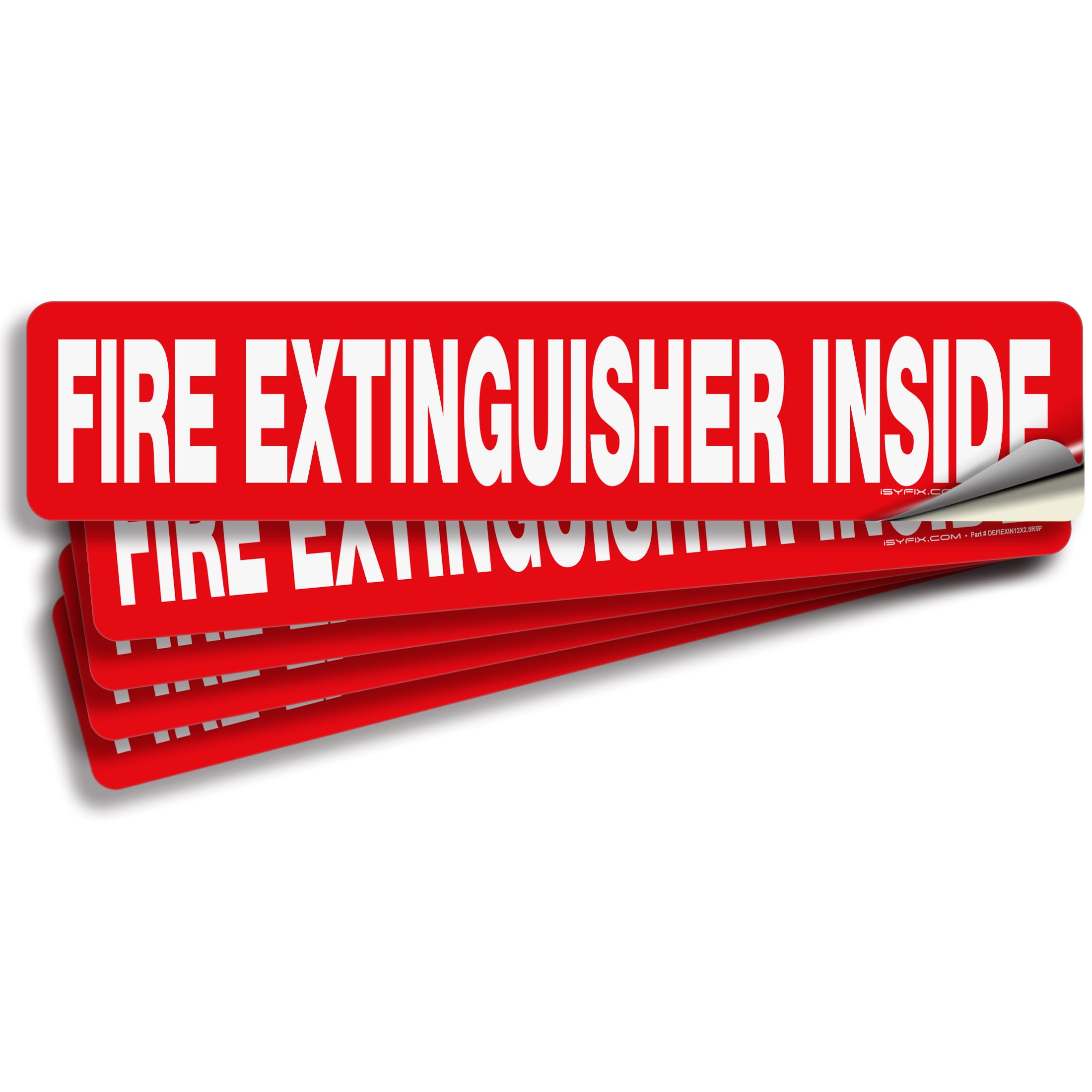 Fire Extinguisher Inside Sticker for Vehicles
