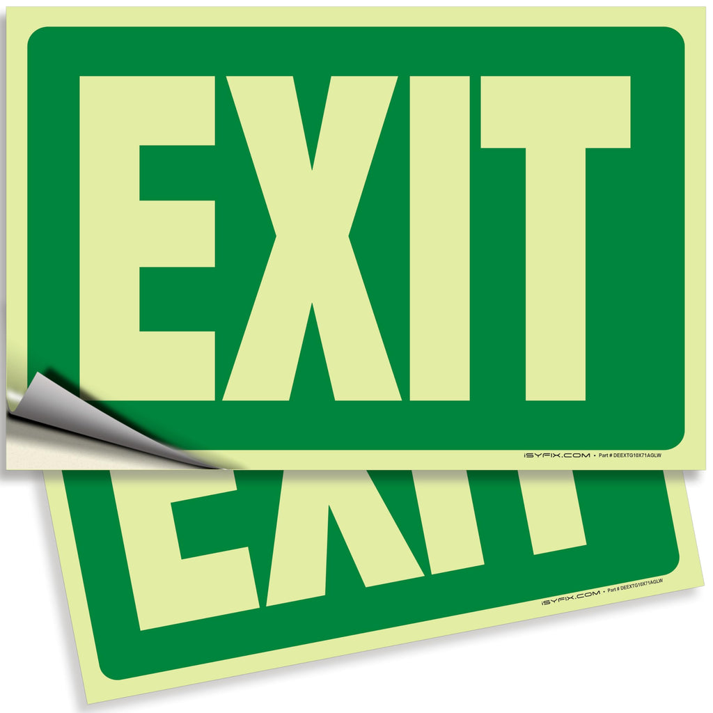 Exit Signs - Glow in the Dark Green