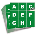 Square Letters Stickers - A to Z