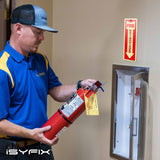 Fire extinguisher sign – glow in the dark aluminum, 4x12 in, 2-pack, view 6