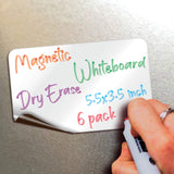 Magnetic Dry Erase Whiteboard Notes – Reusable Fridge Magnets, 6 Shapes