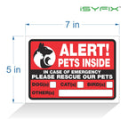 Pets Inside Alert Signs Stickers
