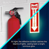 Fire extinguisher sign – reflective plastic, 5-pack, view 4