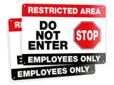 Restricted area employees only sign – detail view 3