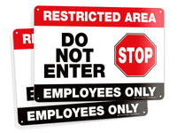 Restricted area employees only sign – detail view 3