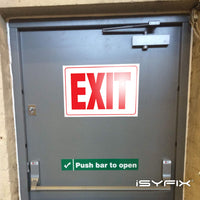 Exit sign sticker – adhesive vinyl, 10x7 in, 2-pack, view 14