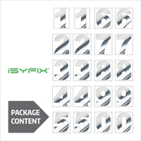 iSYFIX vinyl number stickers – Silver Chrome