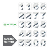 iSYFIX vinyl number stickers – Silver Chrome