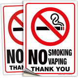 No Smoking No Vaping Sign – Aluminum, Vinyl & Plastic, 3 Sizes