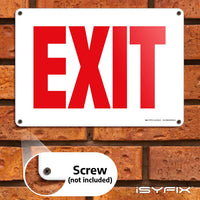 Exit sign – rust-free aluminum, 10x7 in, 1-pack, view 8