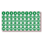Consecutive Number Stickers - 1 to 50