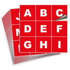 Square Letters Stickers - A to Z
