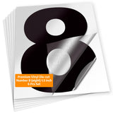 Number 8 vinyl sticker – black