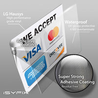 Credit card sign sticker