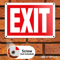 Exit sign – rust-free aluminum, 10x7 in, 1-pack, view 2