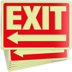 Exit Signs - Glow in the Dark Red