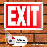 Exit sign – rigid plastic, 10x7 in, 6-pack, view 5
