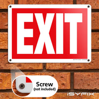 Exit sign – rigid plastic, 10x7 in, 6-pack, view 5