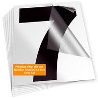 Number 7 vinyl sticker – black