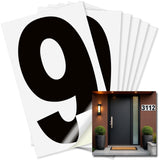 Number 9 black on white background, 6 inch vinyl sticker